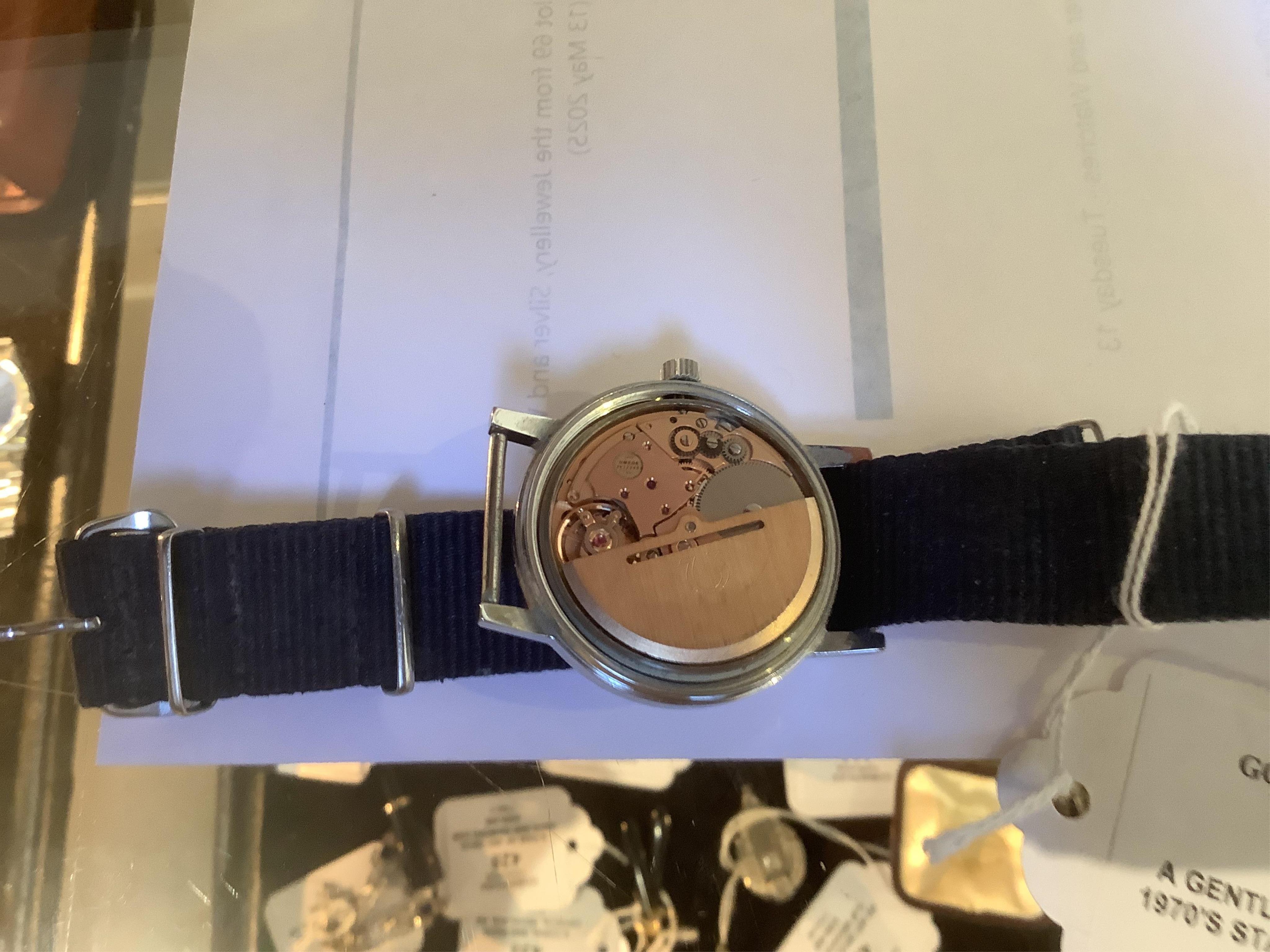 A gentleman's early 1970's stainless steel Omega Automatic wrist watch
